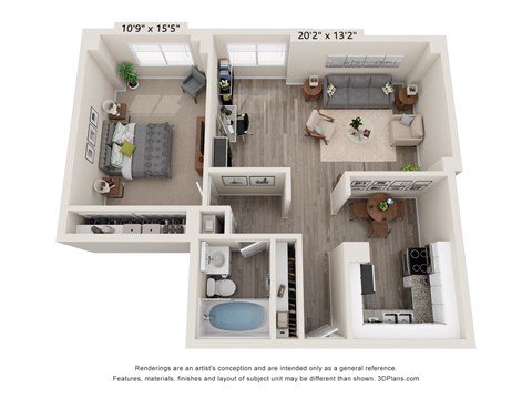 a 1 bedroom floor plan | the ridge at san antonio